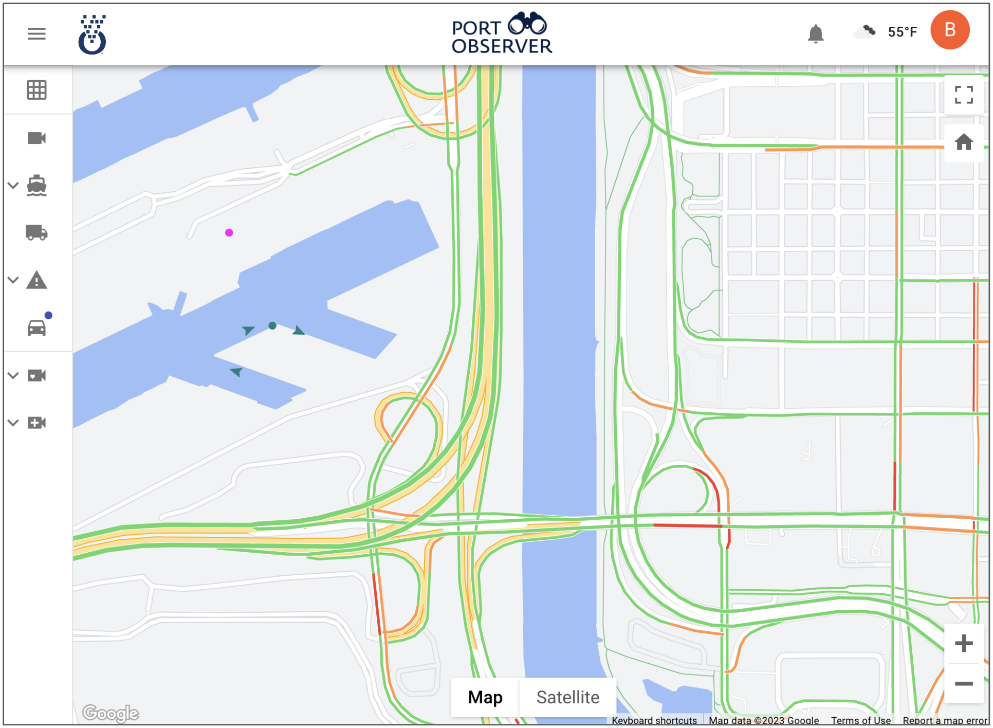 Port traffic view